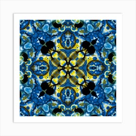 Ukraine Symbol Blue And Yellow Pattern 1 Art Print