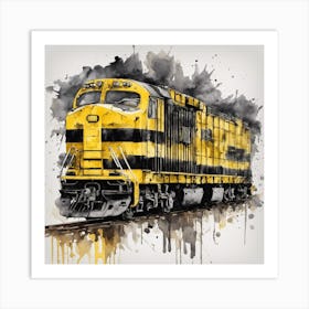 Yellow Train Art Print