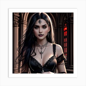 Gothic Girl Art Print