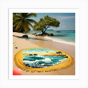 Towel design Island dream Art Print