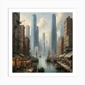 Futuristic City art print 5 Art Print