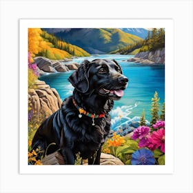 Black Labrador Retriever Art Print