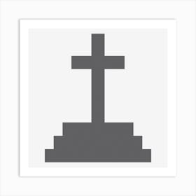 Cross On A Grave Art Print