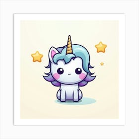 Cute Unicorn 420 Art Print