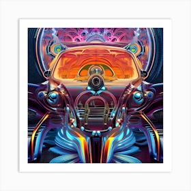 Psychedelic Car 2 Art Print