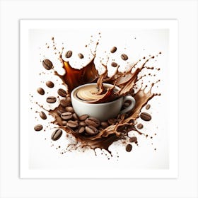 Coffee splash 1 Art Print