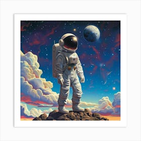 Astronaut In Space 6 Art Print