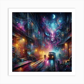 Psychedelic City 9 Art Print