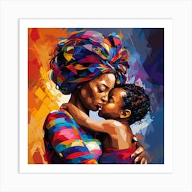 Mother And Child 15 Art Print