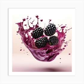 Blackberry Splash 2 Art Print