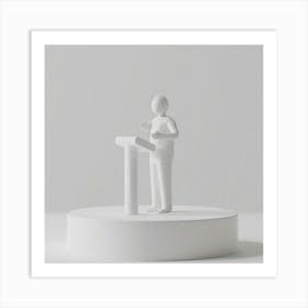 Man At A Podium Art Print