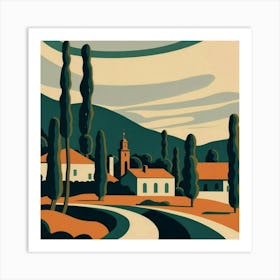 Mid Century Art Print Art Print