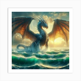 Dragon In The Ocean 3 Art Print