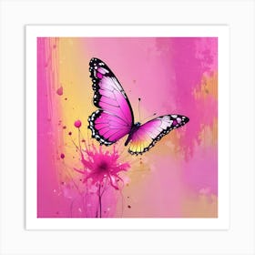 Pink Butterfly 10 Art Print