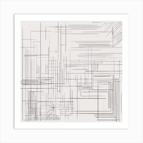 Minimalism Masterpiece, Trace In Air + Fine Gritty Texture + Complementary Pastel Scale + Abstract + Art Print