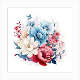 Chinese Flowers Art Print