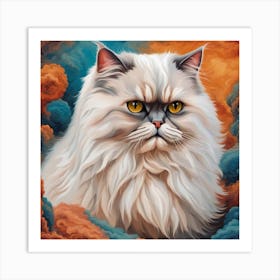 Cat With Yellow Eyes Art Print