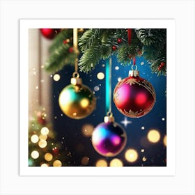 Christmas Ornaments 172 Art Print