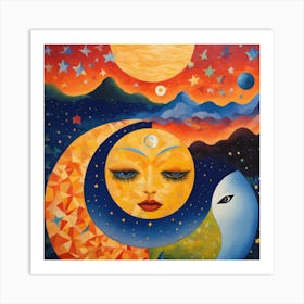 Moon And The Sun Art Print