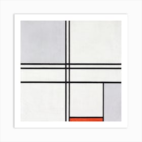 Composition No. 1, Gray-Red (1935), 1, Piet Mondrian Art Print