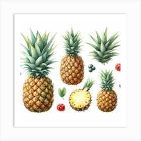 Pineapples Art Print