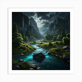 Fantasy Landscape Painting 19 Art Print