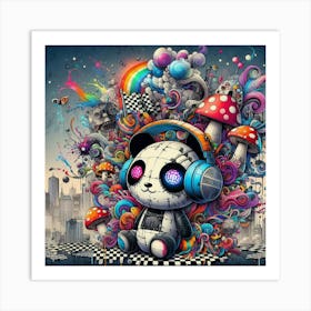 Psychedelic Panda 23 Art Print