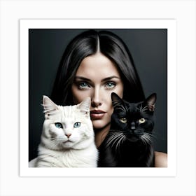 Cat Woman 10 Art Print
