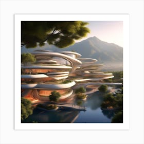 Futuristic City 297 Art Print