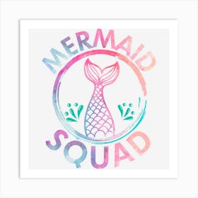 Mermaid Birthday Squad Party Art Print