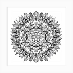 Rose mandala 2 Art Print