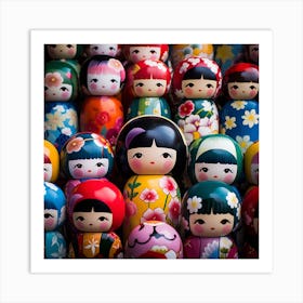 Many Asian Dolls 2 Art Print