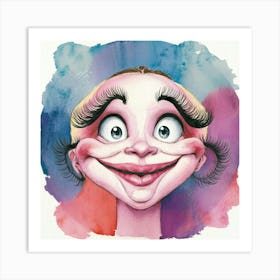 Face Of A Clown Art Print