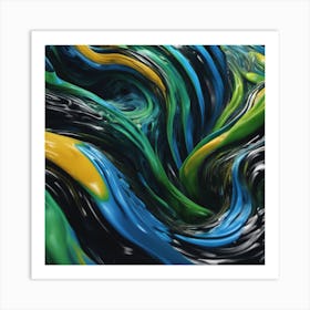 Abstract - blues Art Print