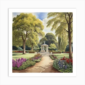 Southward Park London Parks Garden 7 Painting Art Print Art Print