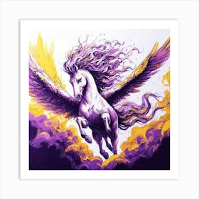 Purple Unicorn Canvas Print Art Print