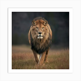 Lion Walking Art Print