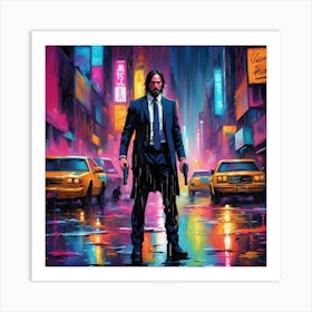 John wick in the Newyork city Art Print