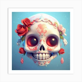 Day Of The Dead Skull 7 Art Print