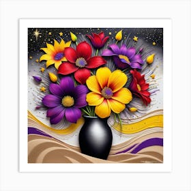 Flowers In A Vase 29 Art Print