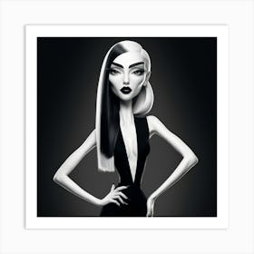 Sexy Scary Lady Halloween Art Print