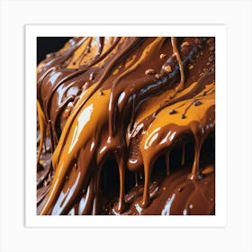 Chocolate Dripping Art Print