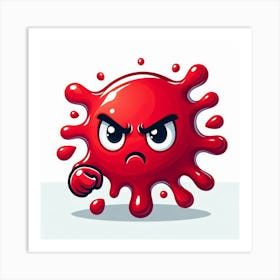 Cartoon Virus Vector Illustration Art Print