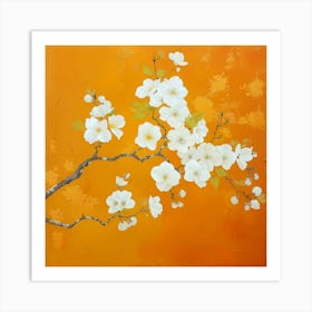 White Blossoms Art Print