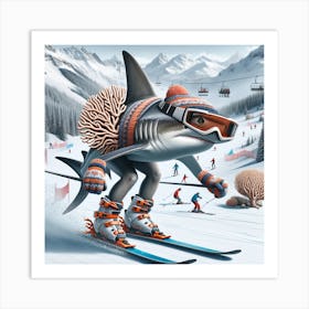 Coral reef slopes Art Print