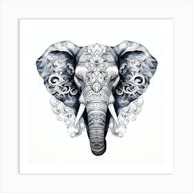 Elephant Series Artjuice By Csaba Fikker 012 Art Print