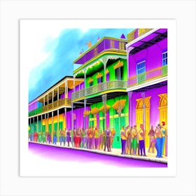 New Orleans Street Scene 2 Art Print
