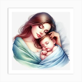 Mother And Child 4 Art Print