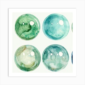 Watercolor Circles 2 Art Print