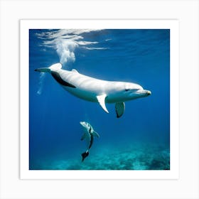 Dolphins In The Ocean 1 Art Print